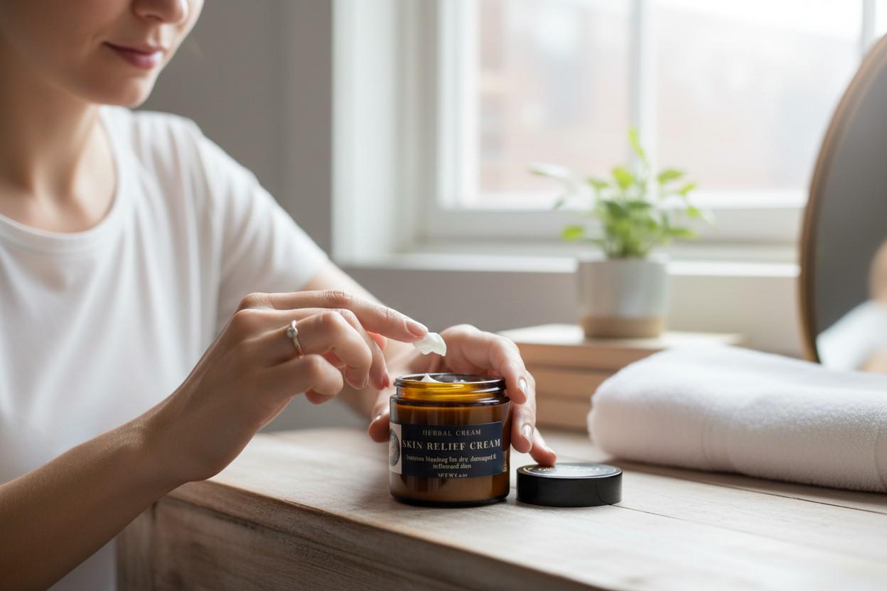 Skin Relief Cream — handcrafted herbal cream by Simply Wild (view 2)